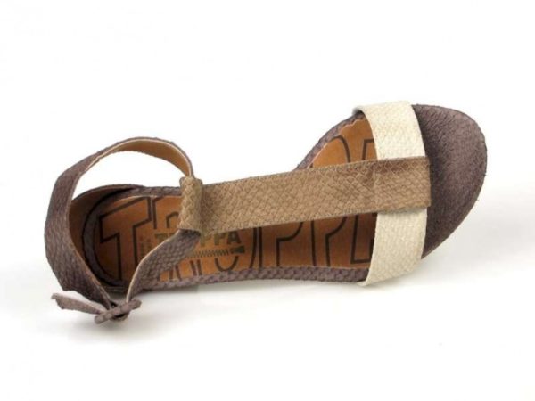 sandalia marrón combinada . o757